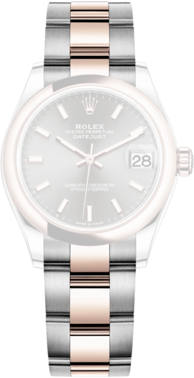 Rolex,Datejust 31 31mm,31mm,Everose Gold,Oystersteel,Grey,Automatic,Day,55hours,278241,278241-0017