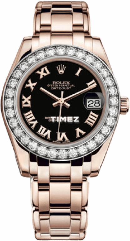 Rolex,Pearlmaster 34mm,34mm,Rose Gold,Black,Automatic,Day,55hours,81285,81285-0044