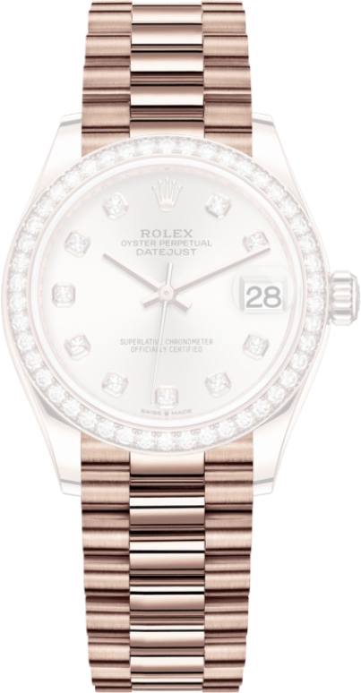 Rolex,Datejust 31 31mm,31mm,Rose Gold,Silver,Automatic,Day,55hours,278285RBR,278285RBR-0030