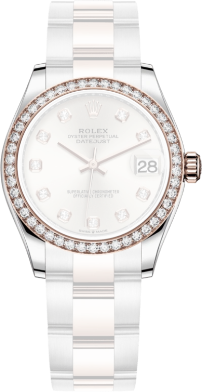 Rolex,Datejust 31 31mm,31mm,Rose Gold,Stainless Steel,Silver,Automatic,Day,55hours,278381RBR,278381RBR-0015