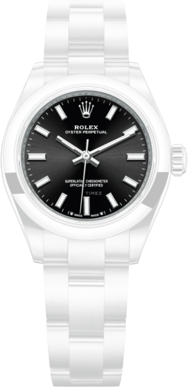 Rolex,Oyster Perpetual 28mm,28mm,Stainless Steel,Black,Automatic,55hours,In-house Caliber,276200,276200-0002