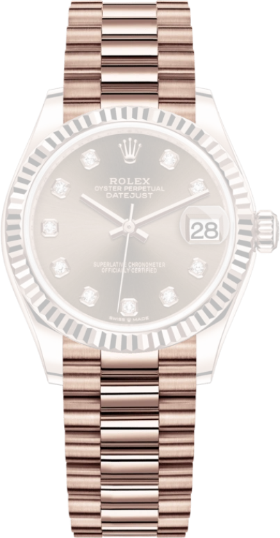 Rolex,Datejust 31 31mm,31mm,Rose Gold,Brown,Automatic,Day,55hours,278275,278275-0010