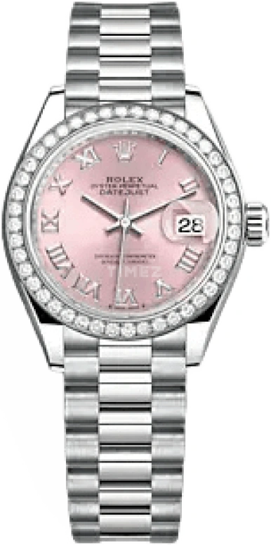 Rolex,Lady-Datejust 28mm,28mm,White Gold,Silver,Automatic,Day,55hours,279139RBR,279139RBR-0012