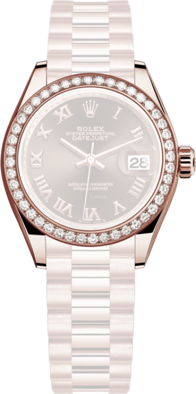 Rolex,Lady-Datejust 28mm,28mm,Rose Gold,Brown,Chocolate,Automatic,Day,55hours,279135RBR,279135RBR-0016