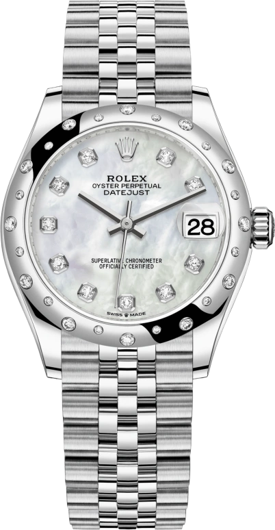 Rolex,Datejust 31 31mm,31mm,White Gold,Stainless Steel,White,Automatic,Day,55hours,278344RBR,278344RBR-0006