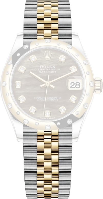 Rolex,Datejust 31 31mm,31mm,Yellow Gold,Stainless Steel,Black,Automatic,Day,55hours,278343RBR,278343RBR-0024