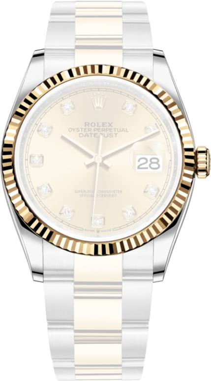 Rolex,Datejust 36 36mm,36mm,Yellow Gold,Stainless Steel,Champagne,Automatic,Day,70hours,126233,126233-0018