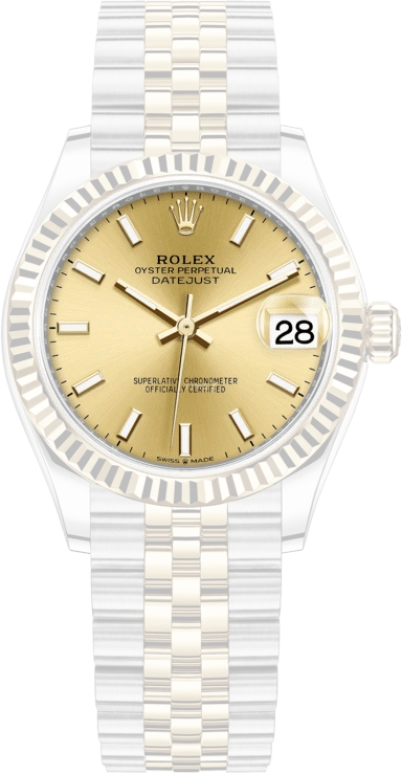 Rolex,Datejust 31 31mm,31mm,Yellow Gold,Stainless Steel,Champagne,Automatic,Day,55hours,278273,278273-0014