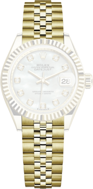 Rolex,Lady-Datejust 28mm,28mm,Yellow Gold,White,Automatic,Day,55hours,279178,279178-0026