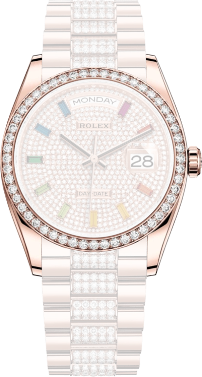 Rolex,Day-Date 36 36mm,36mm,Rose Gold,Automatic,Date,Day,128345RBR,128345RBR-0043