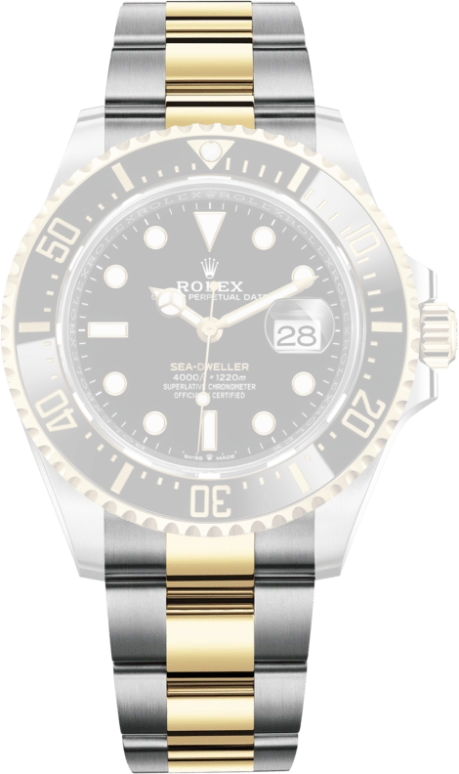 Rolex,Sea-Dweller 43mm,43mm,Yellow Gold,Oystersteel,Black,Automatic,Day,70hours,126603,126603-0001