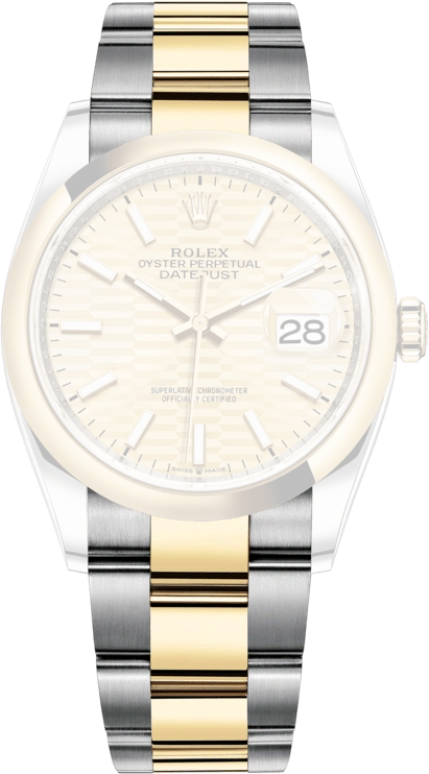Rolex,Datejust 36 36mm,36mm,Yellow Gold,Stainless Steel,Champagne,Automatic,Day,70hours,126203,126203-0040