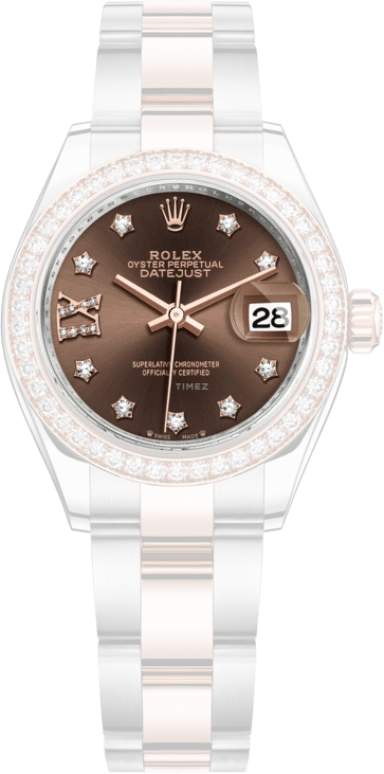 Rolex,Lady-Datejust 28mm,28mm,Everose Gold,Oystersteel,Brown,Automatic,Day,55hours,279381RBR,279381RBR-0004