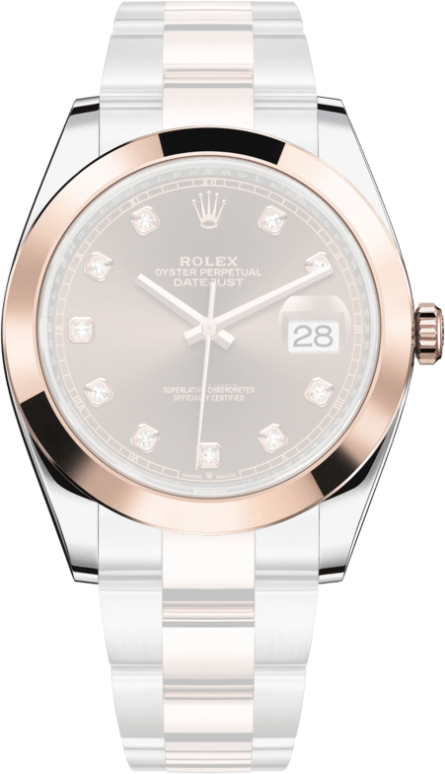 Rolex,Datejust 41 41mm,41mm,Rose Gold,Stainless Steel,Brown,Automatic,Day,70hours,126301,126301-0003
