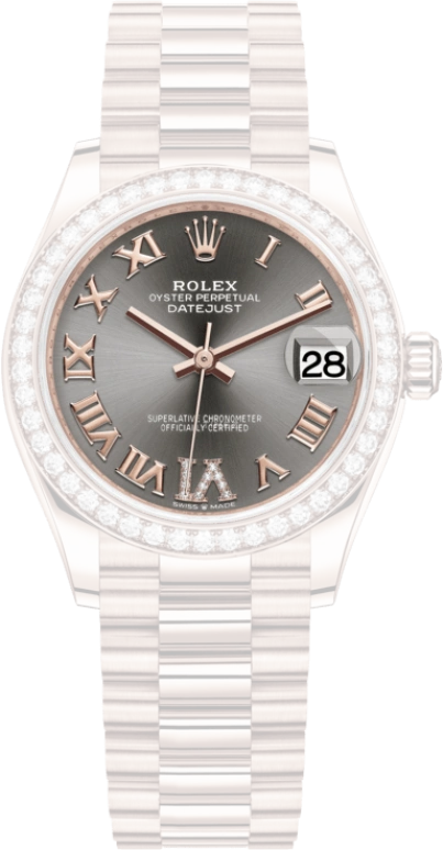 Rolex,Datejust 31 31mm,31mm,Rose Gold,Grey,Automatic,Day,55hours,278285RBR,278285RBR-0027