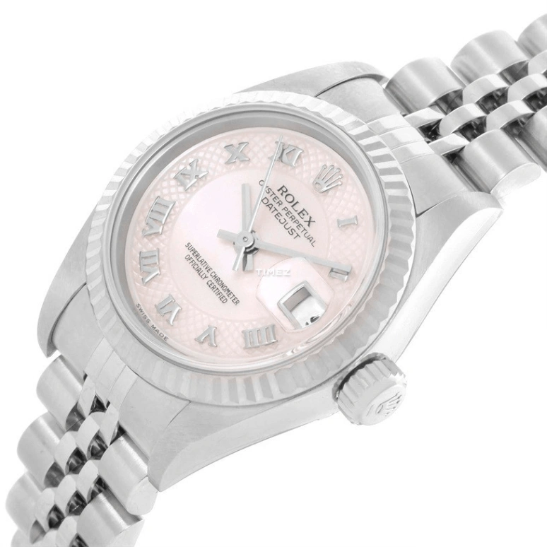 Rolex,Lady-Datejust 26mm,26mm,Stainless Steel,White Gold,Pink Red,Red,Automatic,Day,48hours,179174,179174-63130 NR