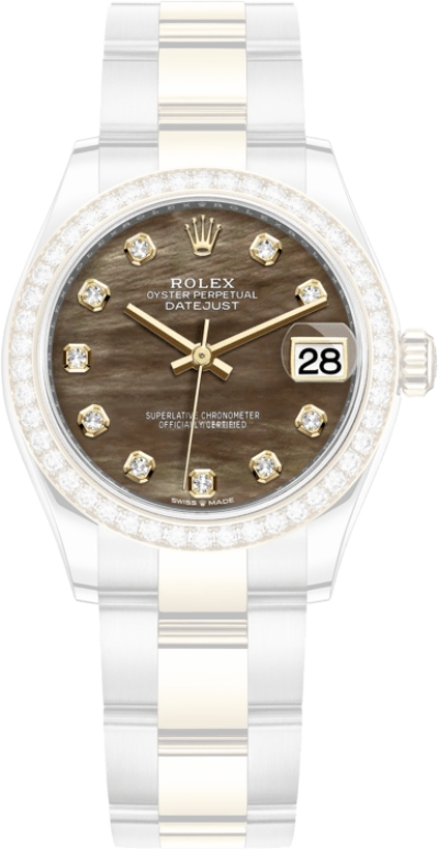 Rolex,Datejust 31 31mm,31mm,Yellow Gold,Stainless Steel,Black,Automatic,Day,55hours,278383RBR,278383RBR-0023