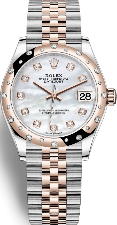 Rolex,Datejust 31 31mm,31mm,Rose Gold,Stainless Steel,White,Automatic,Day,55hours,278341RBR,278341RBR-0026