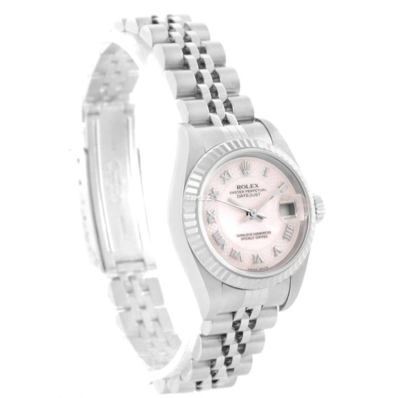 Rolex,Lady-Datejust 26mm,26mm,Stainless Steel,White Gold,Pink Red,Red,Automatic,Day,48hours,179174,179174-63130 NR