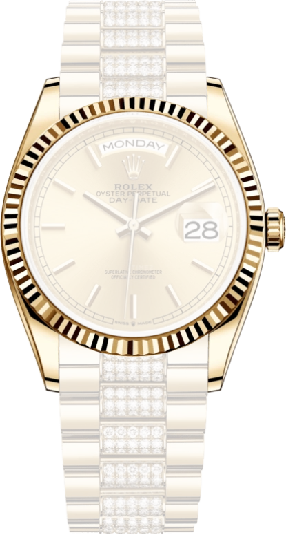 Rolex,Day-Date 36 36mm,36mm,Yellow Gold,Champagne,Automatic,Date,Day,128238,128238-0046