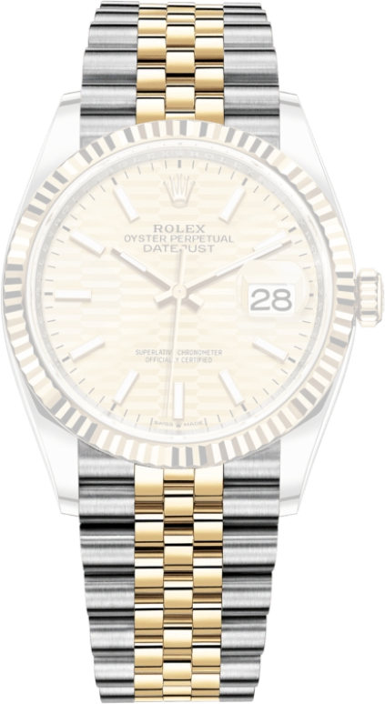 Rolex,Datejust 36 36mm,36mm,Yellow Gold,Stainless Steel,Champagne,Automatic,Day,70hours,126233,126233-0039