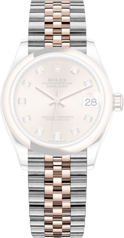 Rolex,Datejust 31 31mm,31mm,Rose Gold,Stainless Steel,Rose,Automatic,Day,55hours,278241,278241-0024