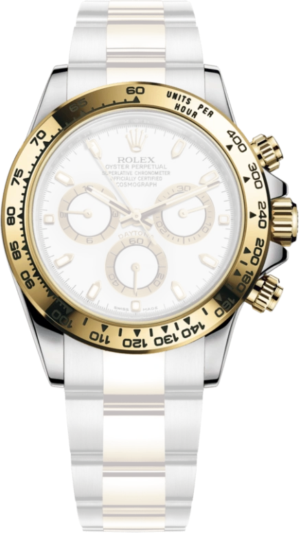 Rolex,Daytona 40mm,40mm,Yellow Gold,Stainless Steel,White,Automatic,Chronograph,Column Wheel,116503,116503-0001