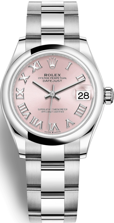 Rolex,Datejust 31 31mm,31mm,Stainless Steel,Pink,Automatic,Day,55hours,278240,278240-0013