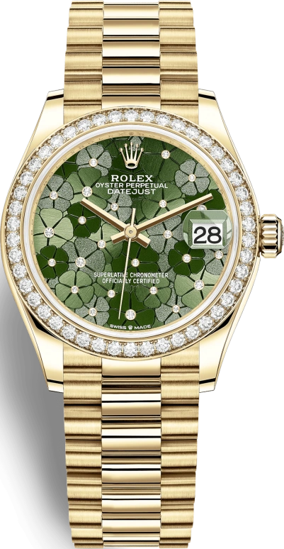 Rolex,Datejust 31 31mm,31mm,Rose Gold,Green,Automatic,Day,55hours,278288RBR,278288RBR-0038