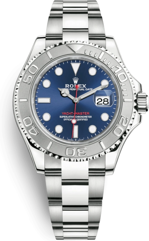 Rolex,Yacht-Master 40mm,40mm,Platinum,Stainless Steel,Blue,Automatic,Day,70hours,126622,126622-0002