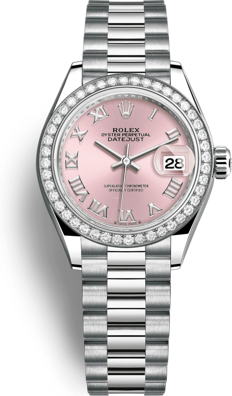 Rolex,Lady-Datejust 28mm,28mm,White Gold,Silver,Automatic,Day,55hours,279139RBR,279139RBR-0012