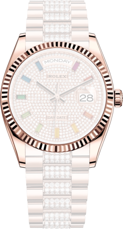 Rolex,Day-Date 36 36mm,36mm,Rose Gold,Automatic,Date,Day,128235,128235-0040