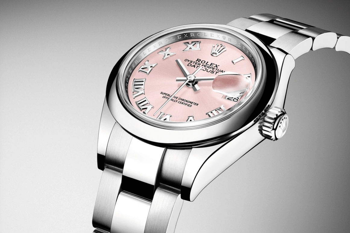 Rolex,Lady-Datejust 28mm,28mm,Stainless Steel,Pink,Automatic,Day,55hours,279160,279160-0014