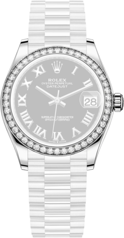 Rolex,Datejust 31 31mm,31mm,White Gold,Black,Automatic,Day,55hours,278289RBR,278289RBR-0011