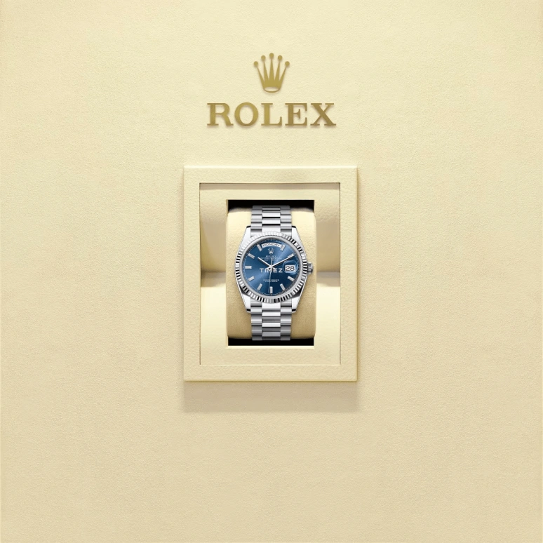 Rolex,Day-Date 36 36mm,36mm,Platinum,Blue,Automatic,Date,Day,128236,128236-0023