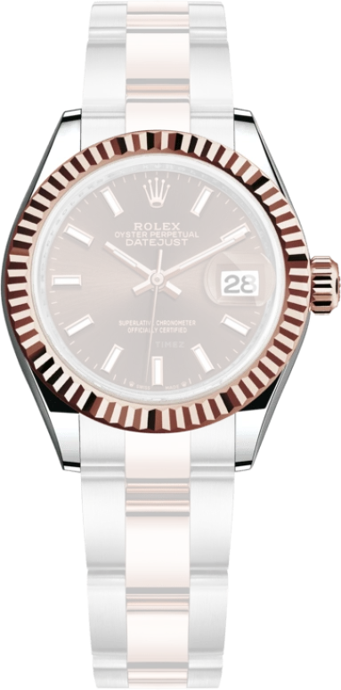 Rolex,Lady-Datejust 28mm,28mm,Everose Gold,Oystersteel,Brown,Automatic,Day,55hours,279171,279171-0018