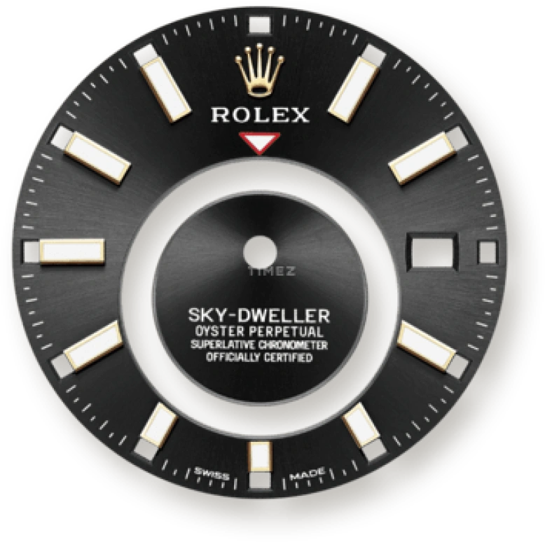 Rolex,Sky-Dweller 42mm,42mm,Yellow Gold,Black,Automatic,Annual Calendar,Month,Date,326238,326238-0009