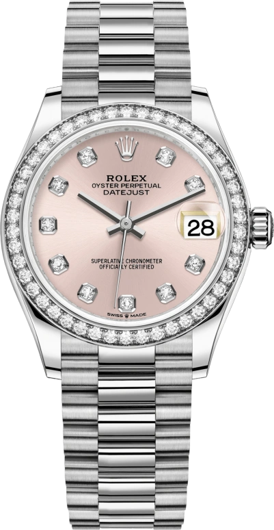 Rolex,Datejust 31 31mm,31mm,White Gold,Pink,Automatic,Day,55hours,278289RBR,278289RBR-0022