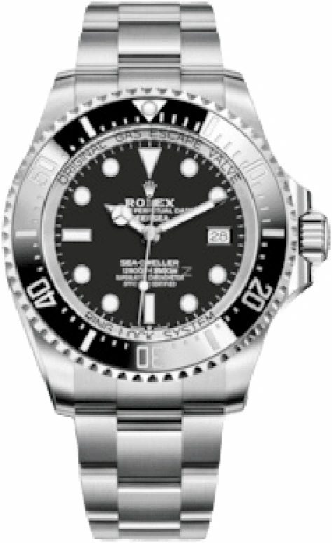 Rolex,Deepsea 44mm,44mm,Oystersteel,Ceramic,Black,Automatic,Day,70hours,136660,136660-0004
