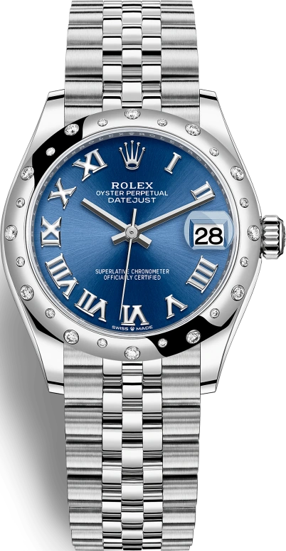 Rolex,Datejust 31 31mm,31mm,White Gold,Stainless Steel,Blue,Automatic,Day,55hours,278344RBR,278344RBR-0036