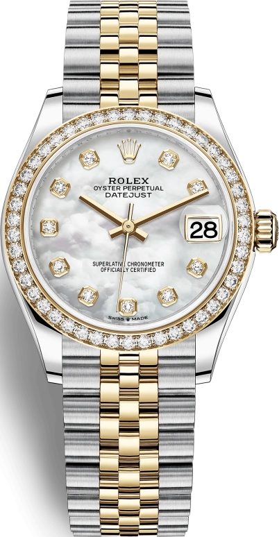 Rolex,Datejust 31 31mm,31mm,Yellow Gold,Stainless Steel,White,Automatic,Day,55hours,278383RBR,278383RBR-0028