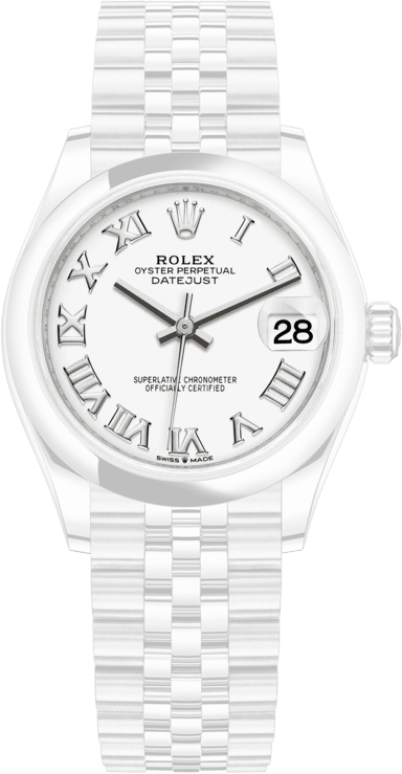 Rolex,Datejust 31 31mm,31mm,Stainless Steel,White,Automatic,Day,55hours,278240,278240-0004