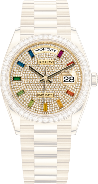 Rolex,Day-Date 36 36mm,36mm,Yellow Gold,Automatic,Date,Day,Drake,128348RBR,128348RBR-0030