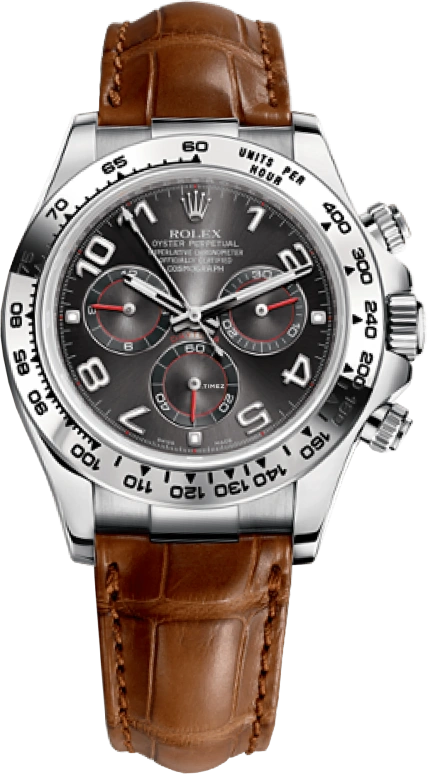 Rolex,Daytona 40mm,40mm,White Gold,Grey,Automatic,Chronograph,72hours,116519,116519-0163