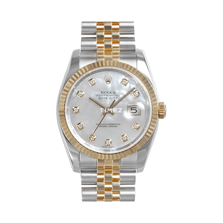 Rolex,Datejust 36 36mm,36mm,Stainless Steel,White,Automatic,Day,48hours,116233,116233-G-63203 white