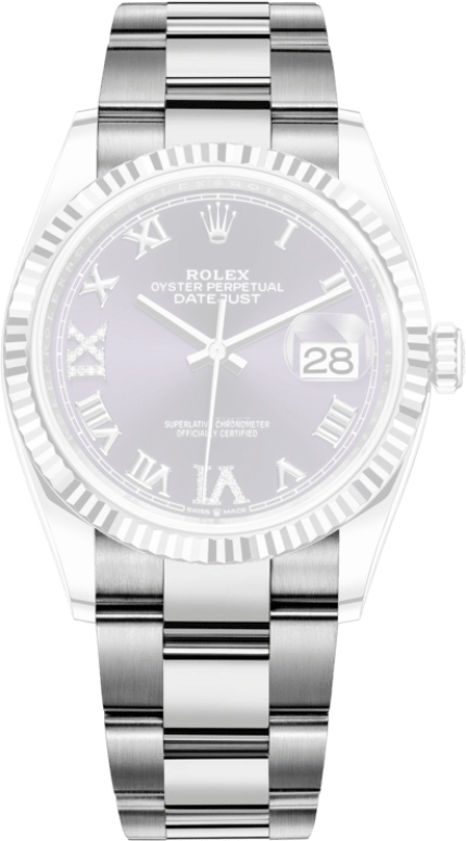 Rolex,Datejust 36 36mm,36mm,White Gold,Oystersteel,Purple,Automatic,Day,70hours,126234,126234-0022