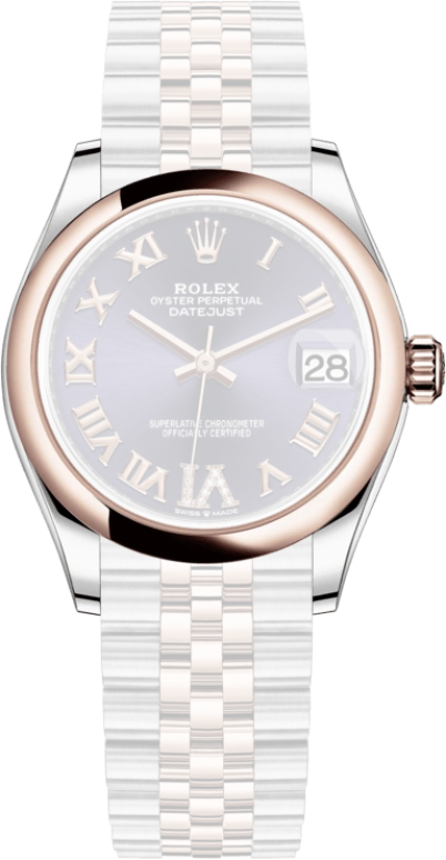 Rolex,Datejust 31 31mm,31mm,Rose Gold,Stainless Steel,Purple,Automatic,Day,55hours,278241,278241-0020