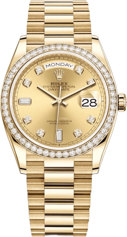 Rolex,Day-Date 36 36mm,36mm,Yellow Gold,Champagne,Automatic,Date,Day,128348RBR,128348RBR-0008