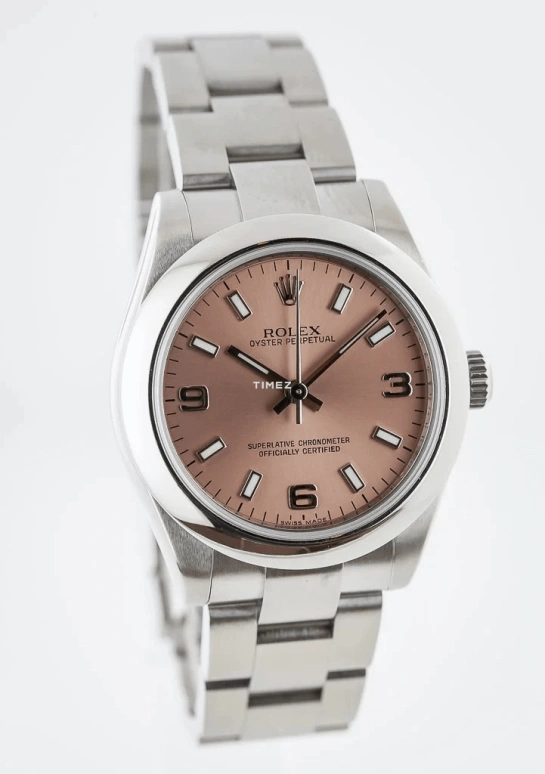 Rolex,Oyster Perpetual 31mm,31mm,Stainless Steel,Pink,Automatic,48hours,In-house Caliber,177200,177200-Pink