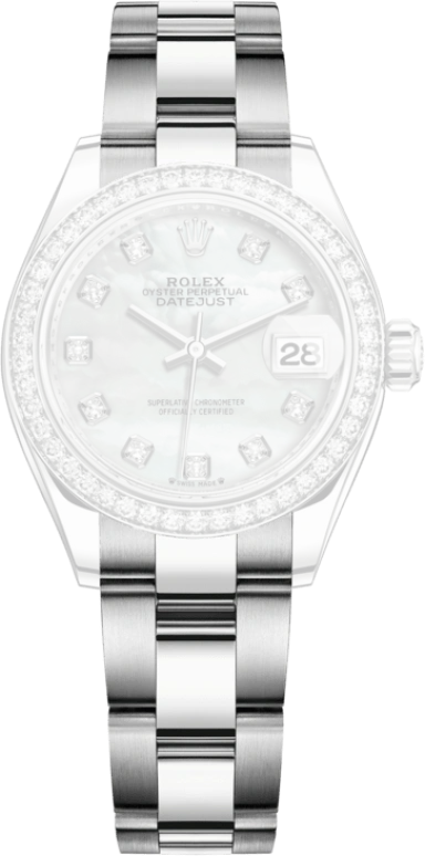 Rolex,Lady-Datejust 28mm,28mm,White Gold,Oystersteel,White,Automatic,Day,55hours,279384RBR,279384RBR-0012